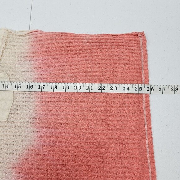 We The Free People Sun Dial Ombré T Shirt Size Small Coral Oversized Dip Dye Tee - Picture 12 of 15